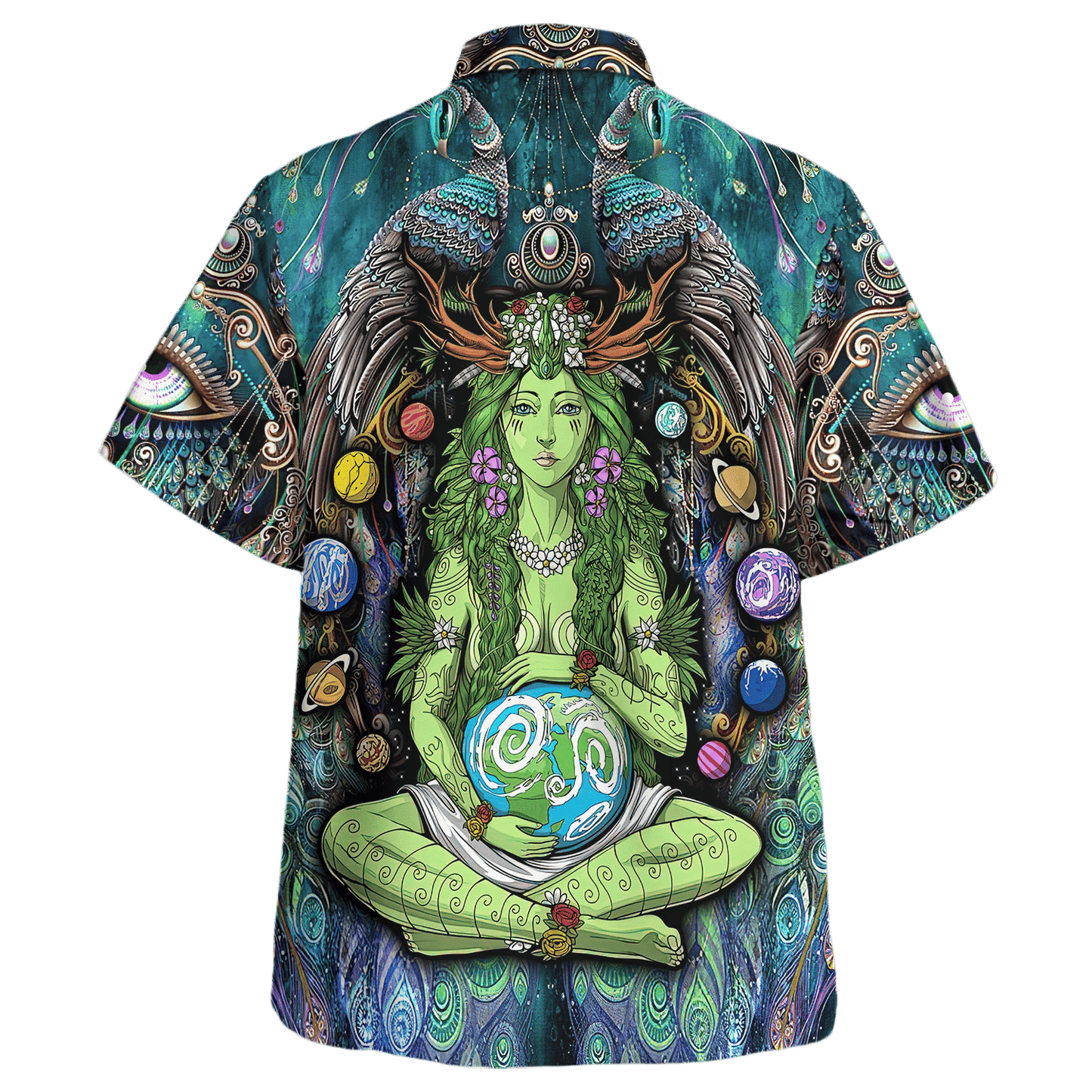 Hippie Hawaiian Shirt Psychedelic Retro Beach Party Style NV-HP-39