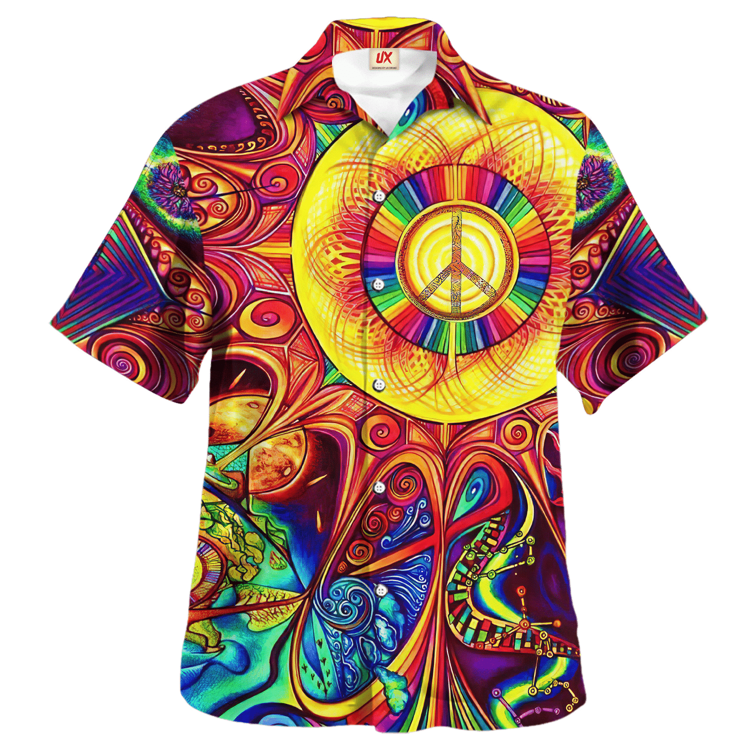 Hippie Hawaiian Shirt Retro Vacation Beach Party Style NV-HP-55