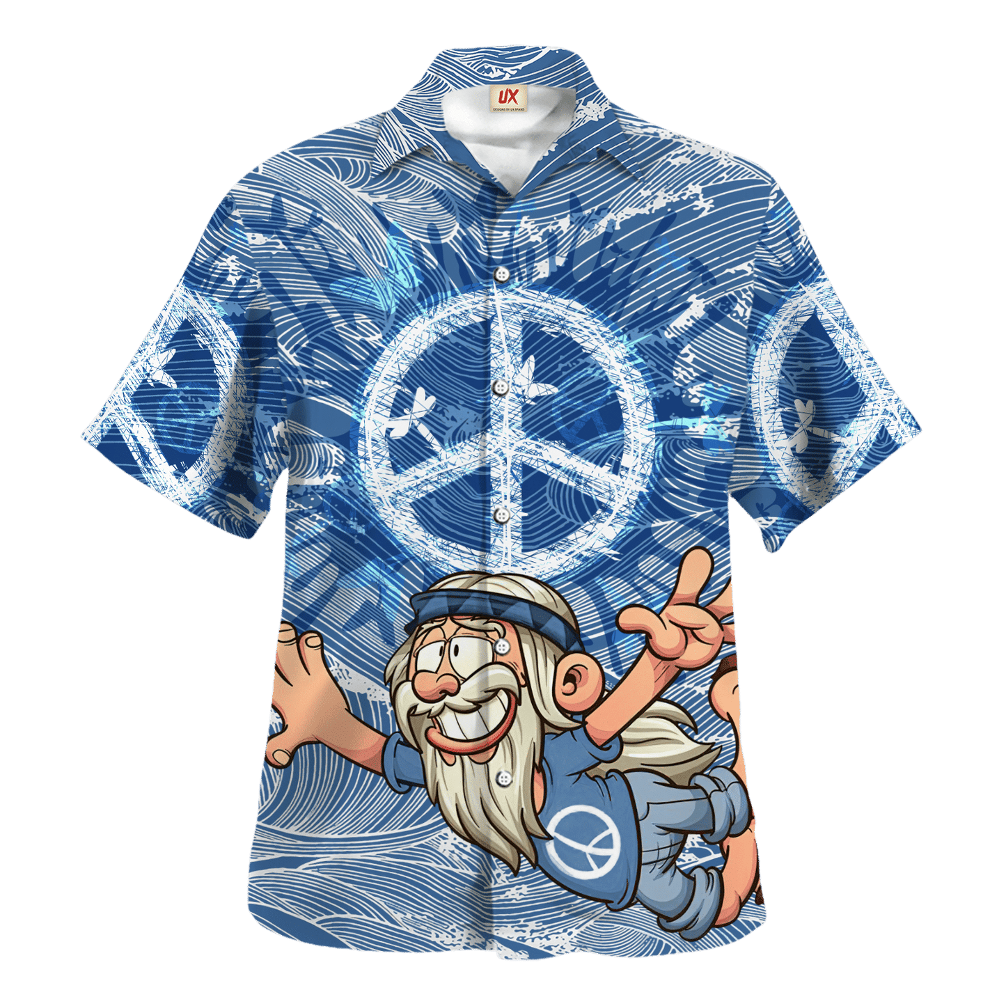 Hippie Hawaiian Shirt Groovy Festival Party Style HBL-HP-47