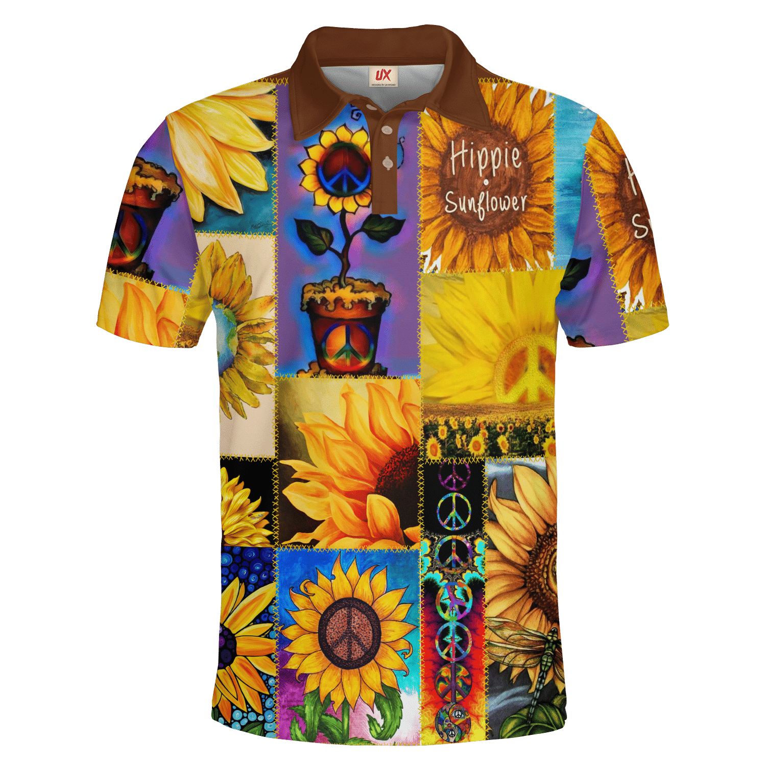 Hippie Hawaiian Shirt Psychedelic Retro Summer Style HBL-HP-53