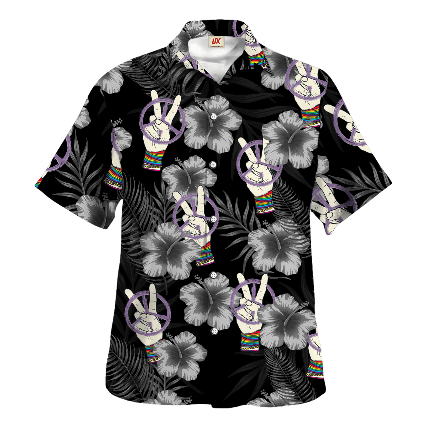Hippie Hawaiian Shirt Retro 70s Beach Festival Style HBL-HP-56