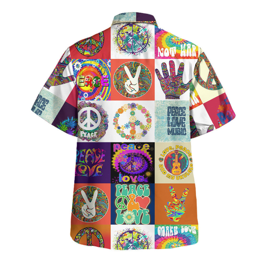 Hippie Hawaiian Shirt Vintage Summer Festival Style NV-HP-76