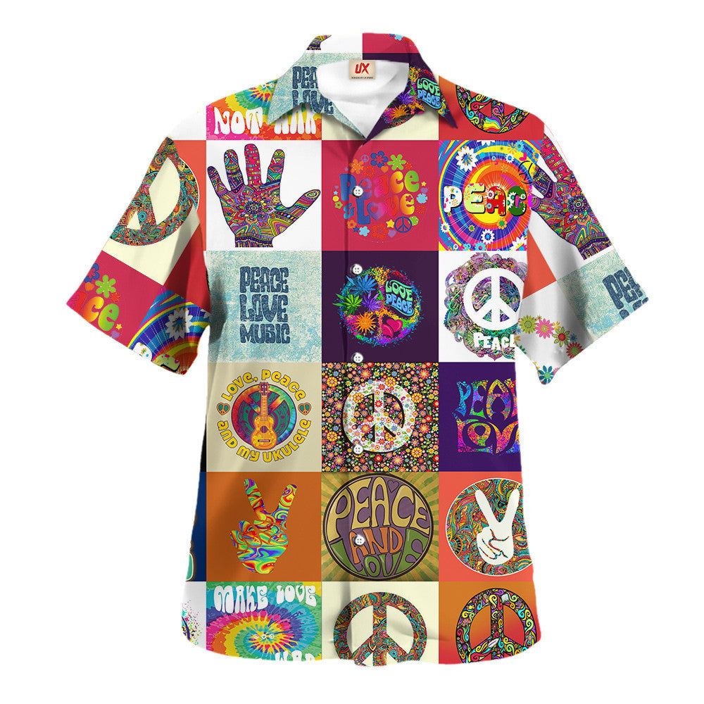 Hippie Hawaiian Shirt Vintage Summer Festival Style NV-HP-76