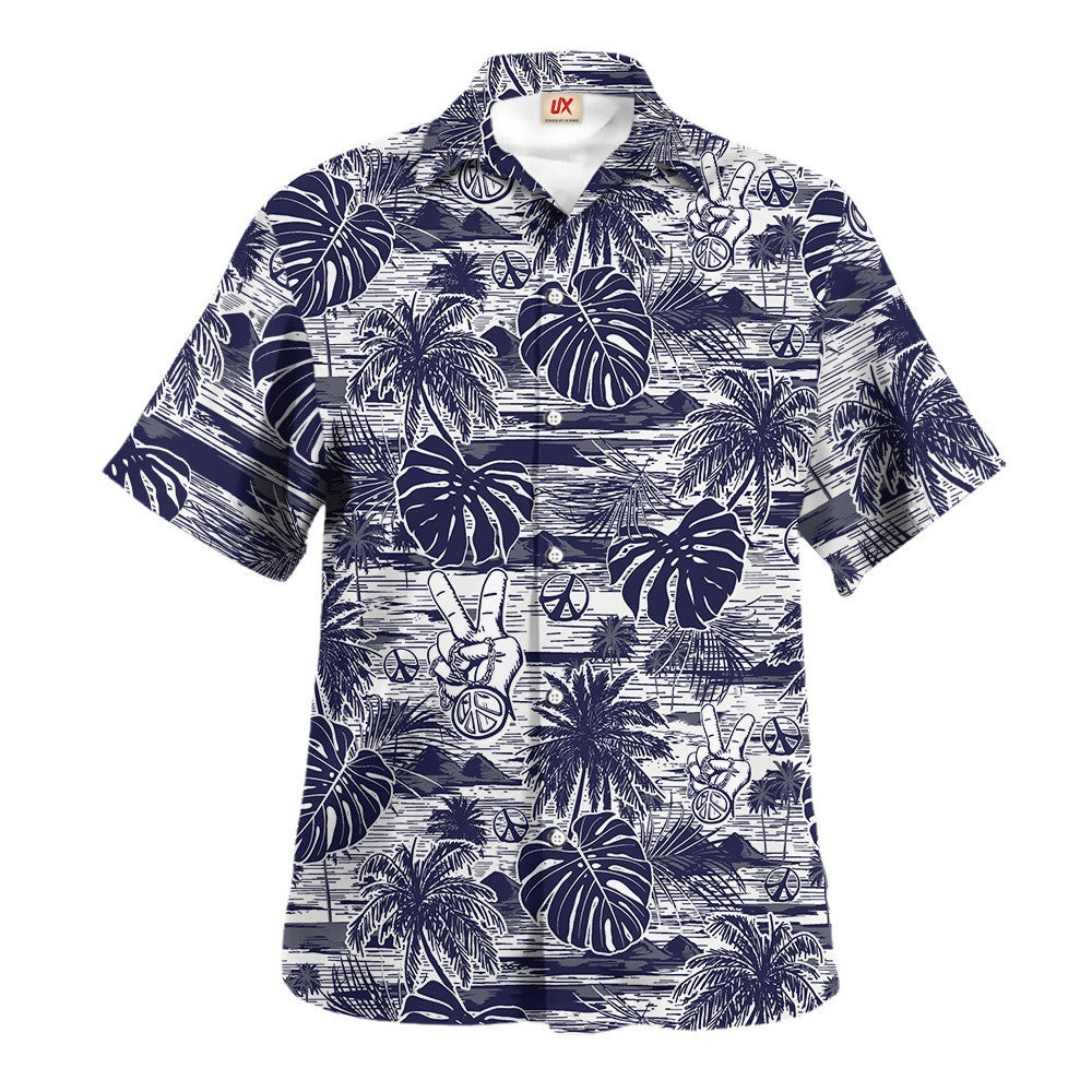 Hippie Hawaiian Shirt Groovy Retro Beach Party Style NV-HP-78