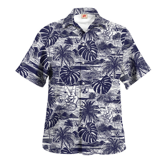 Hippie Hawaiian Shirt Groovy Retro Beach Party Style NV-HP-78
