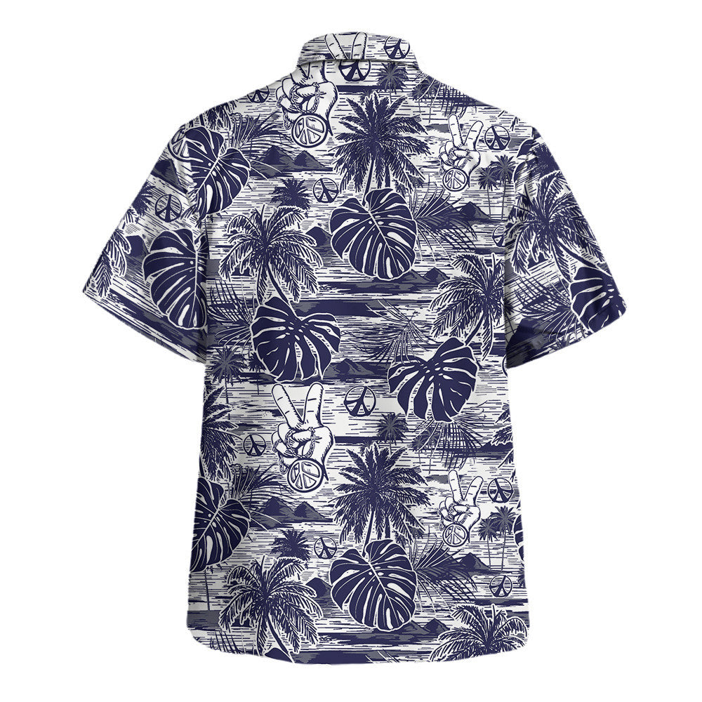 Hippie Hawaiian Shirt Groovy Retro Beach Party Style NV-HP-78