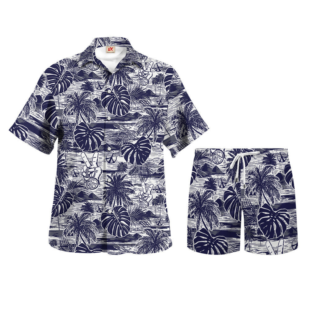 Hippie Hawaiian Shirt Groovy Retro Beach Party Style NV-HP-78