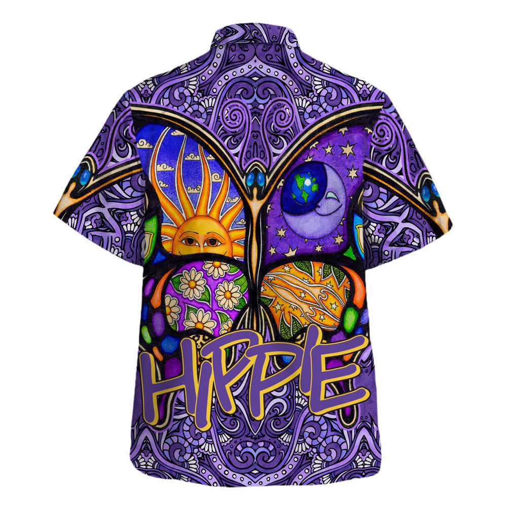 Hippie Hawaiian Shirt Psychedelic Vacation Beach Style HBL-HP-57