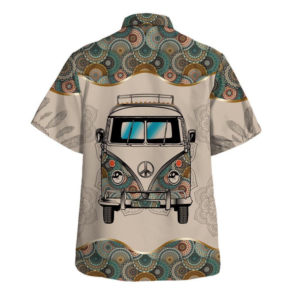 Hippie Hawaiian Shirt Retro Summer Vacation Party Style HBL-HP-60