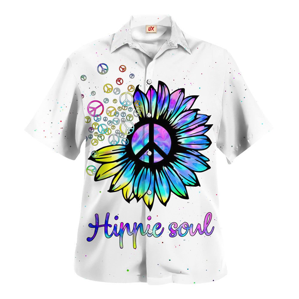 Hippie Hawaiian Shirt Psychedelic Festival Party Style HBLHP63