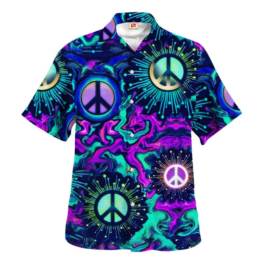 Hippie Hawaiian Shirt Groovy Retro Gift For Husband HBLHI70
