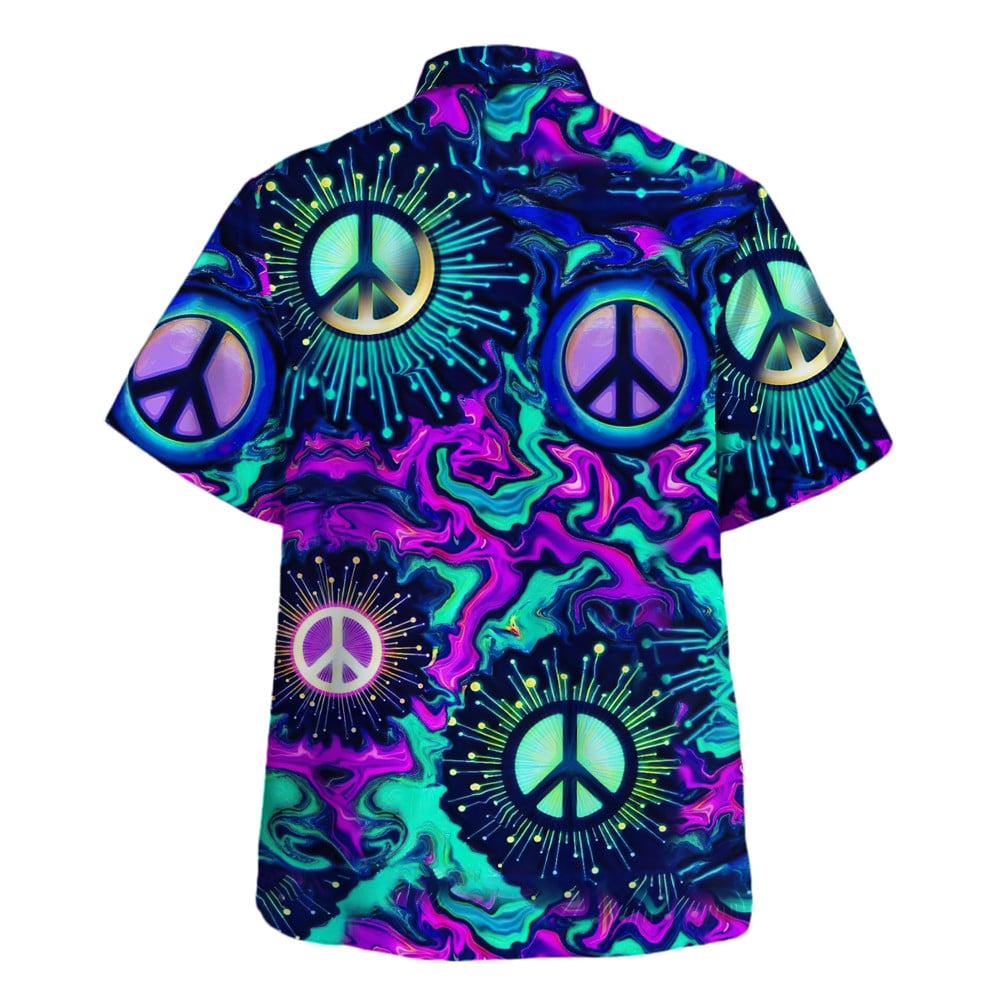 Hippie Hawaiian Shirt Groovy Retro Gift For Husband HBLHI70