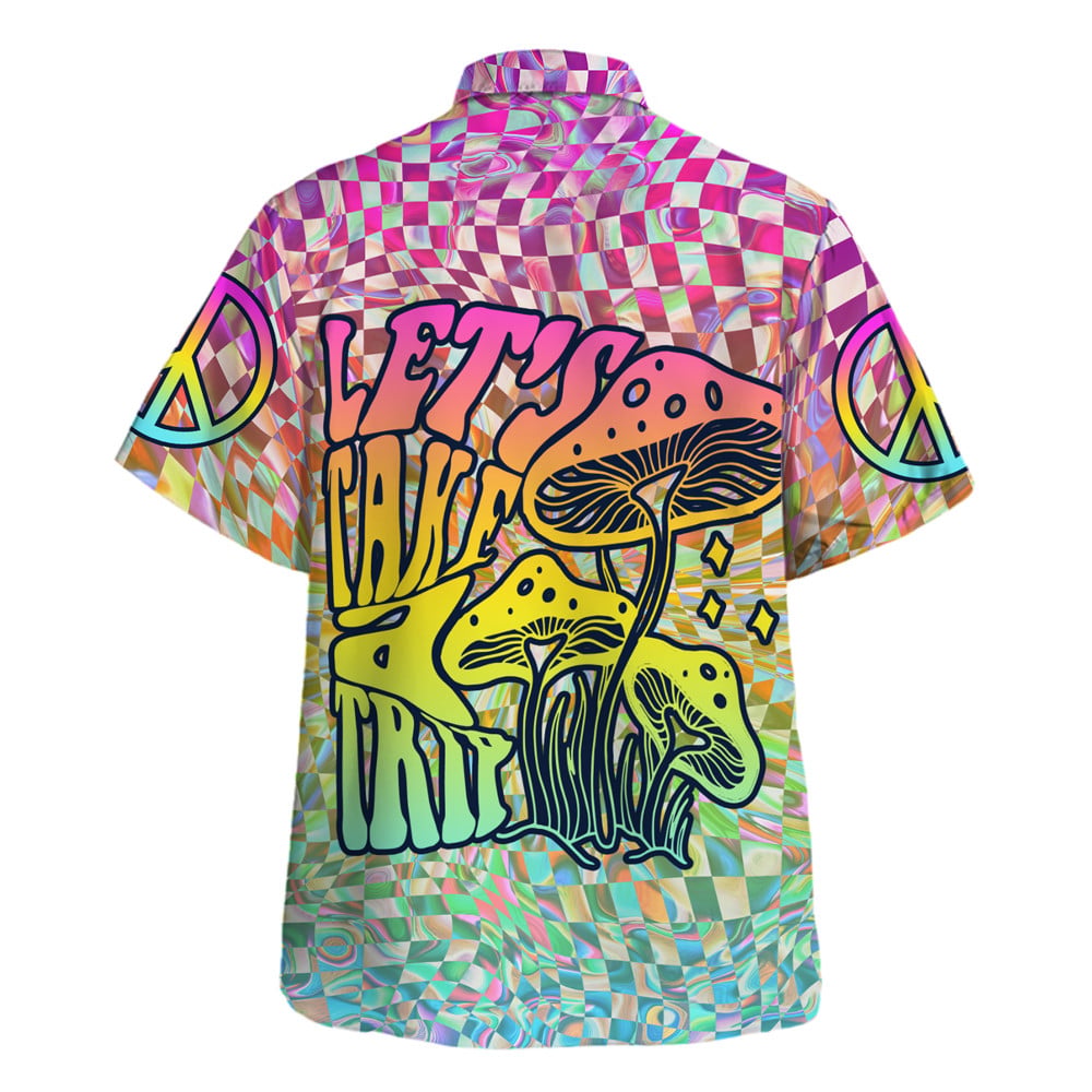 Hippie Hawaiian Shirt Psychedelic Gift For Husband HBLHI76