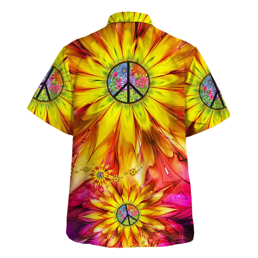 Hippie Hawaiian Shirt Psychedelic Beach Gift For Him HBLHI81