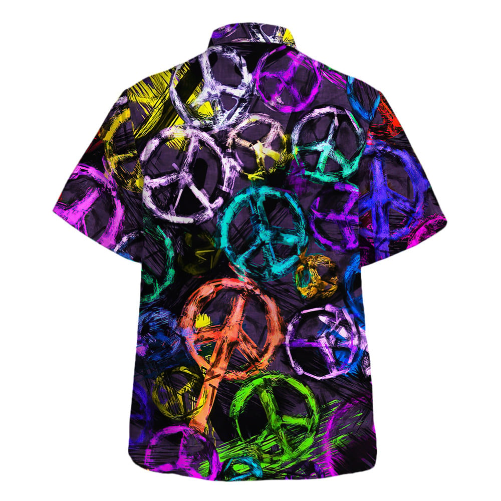 Hippie Hawaiian Shirt Psychedelic Summer Gift For Men HBLTHI5