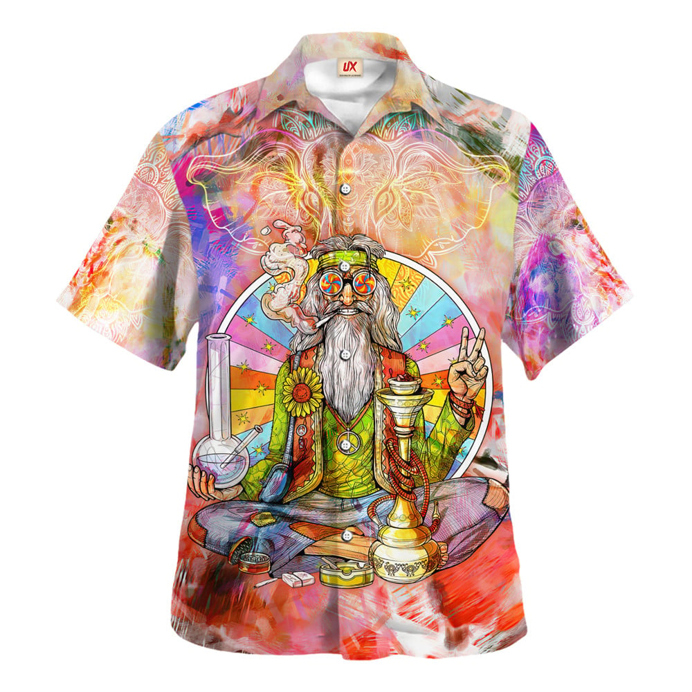 Hippie Hawaiian Shirt Groovy Beach Gift For Men HBLTHI6