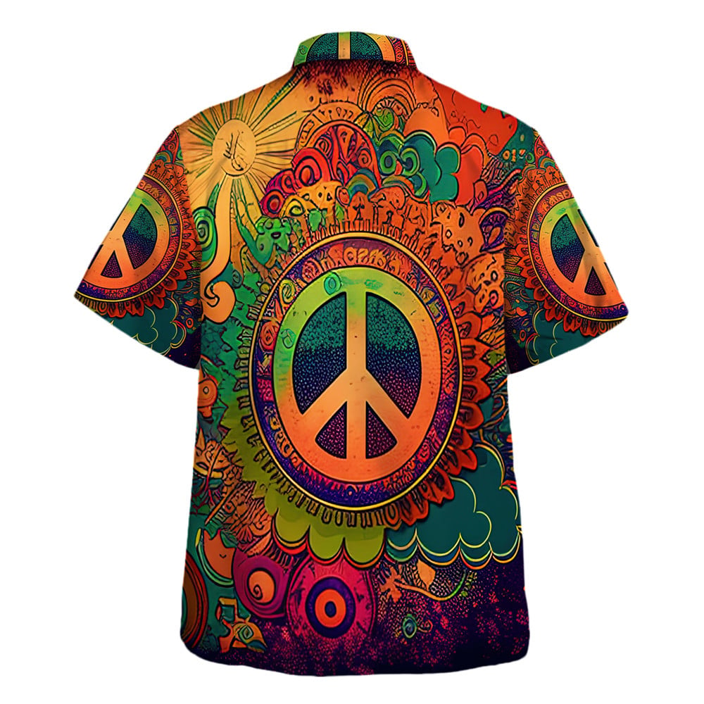Hippie Hawaiian Shirt Psychedelic Vacation Gift For Men TQTHI08