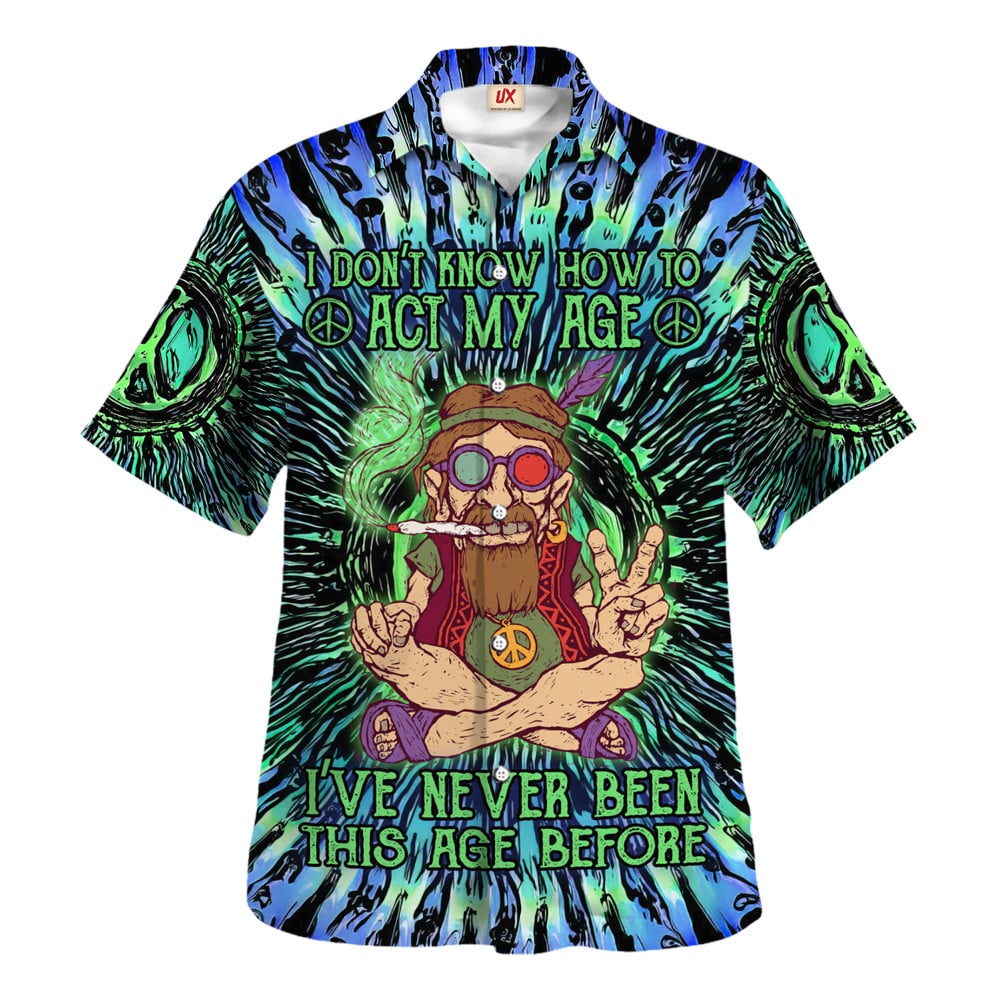 Hippie Hawaiian Shirt Groovy Retro Gift For Men HBLTHI8