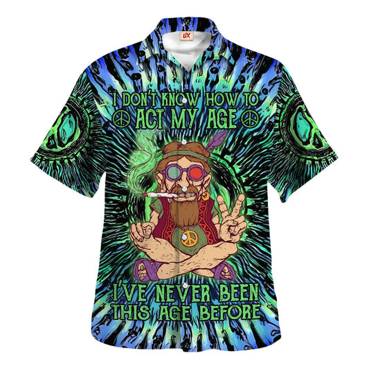 Hippie Hawaiian Shirt Groovy Retro Gift For Men HBLTHI8
