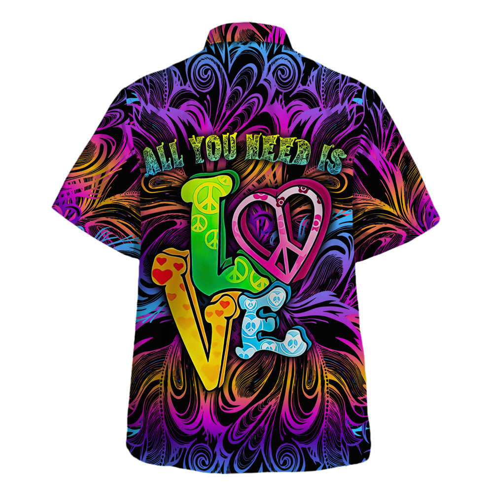 Hippie Hawaiian Shirt Psychedelic Summer Gift HBLTHI12