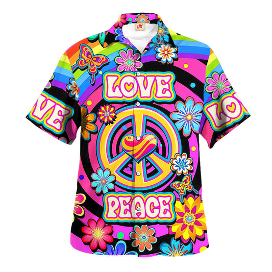 Hippie Hawaiian Shirt Retro Vacation Gift NVHI31