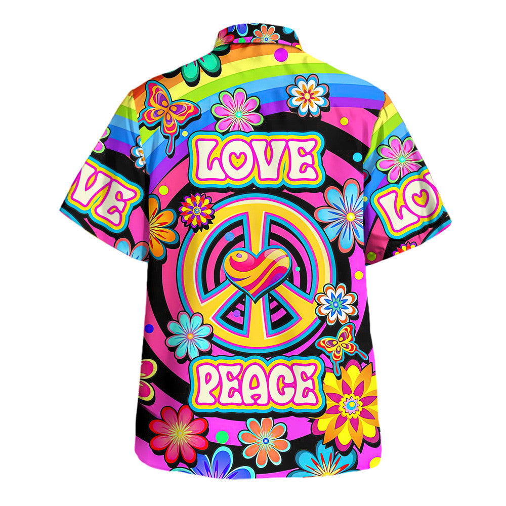Hippie Hawaiian Shirt Retro Vacation Gift NVHI31