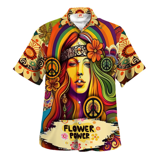 Hippie Hawaiian Shirt Vintage Festival Beach Gift TQTHI19