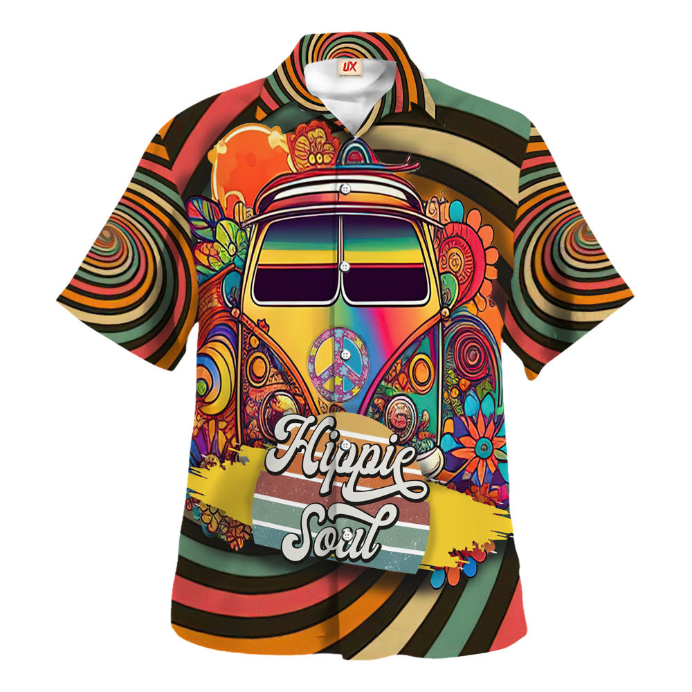 Hippie Hawaiian Shirt Psychedelic Vacation Gift TQTHI20