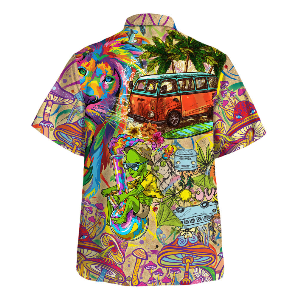 Hippie Hawaiian Shirt Retro Summer Festival Gift HBLTHI20
