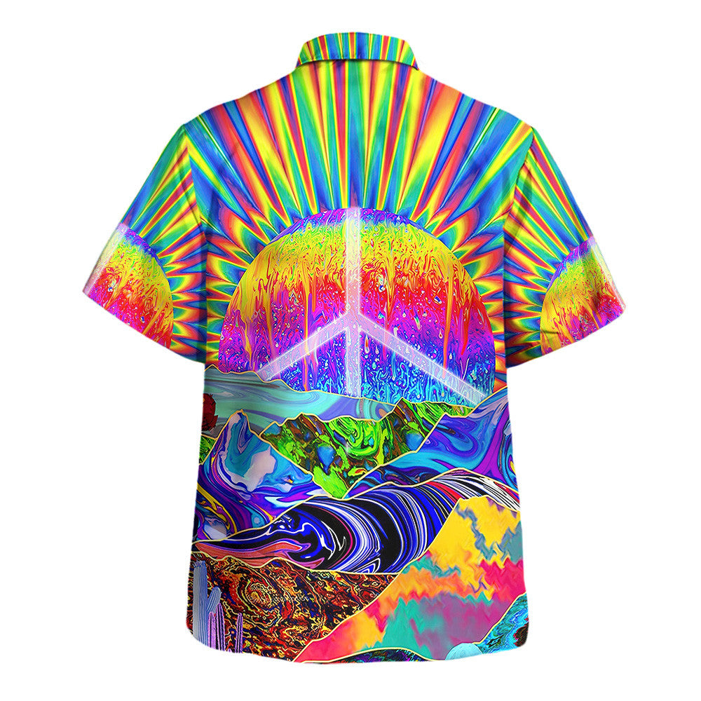 Hippie Hawaiian Shirt Psychedelic Festival Gift NVHI37