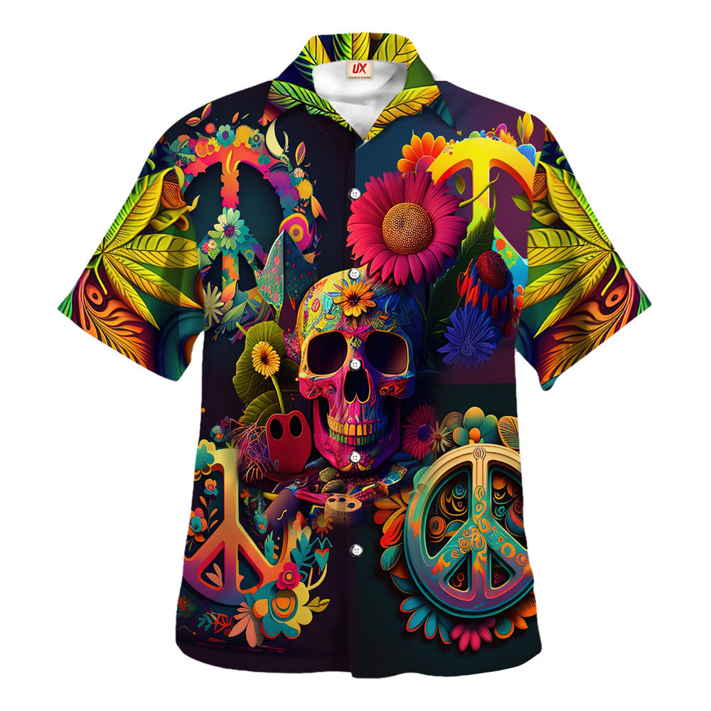 Hippie Hawaiian Shirt Retro Summer Beach Gift TQTHI25
