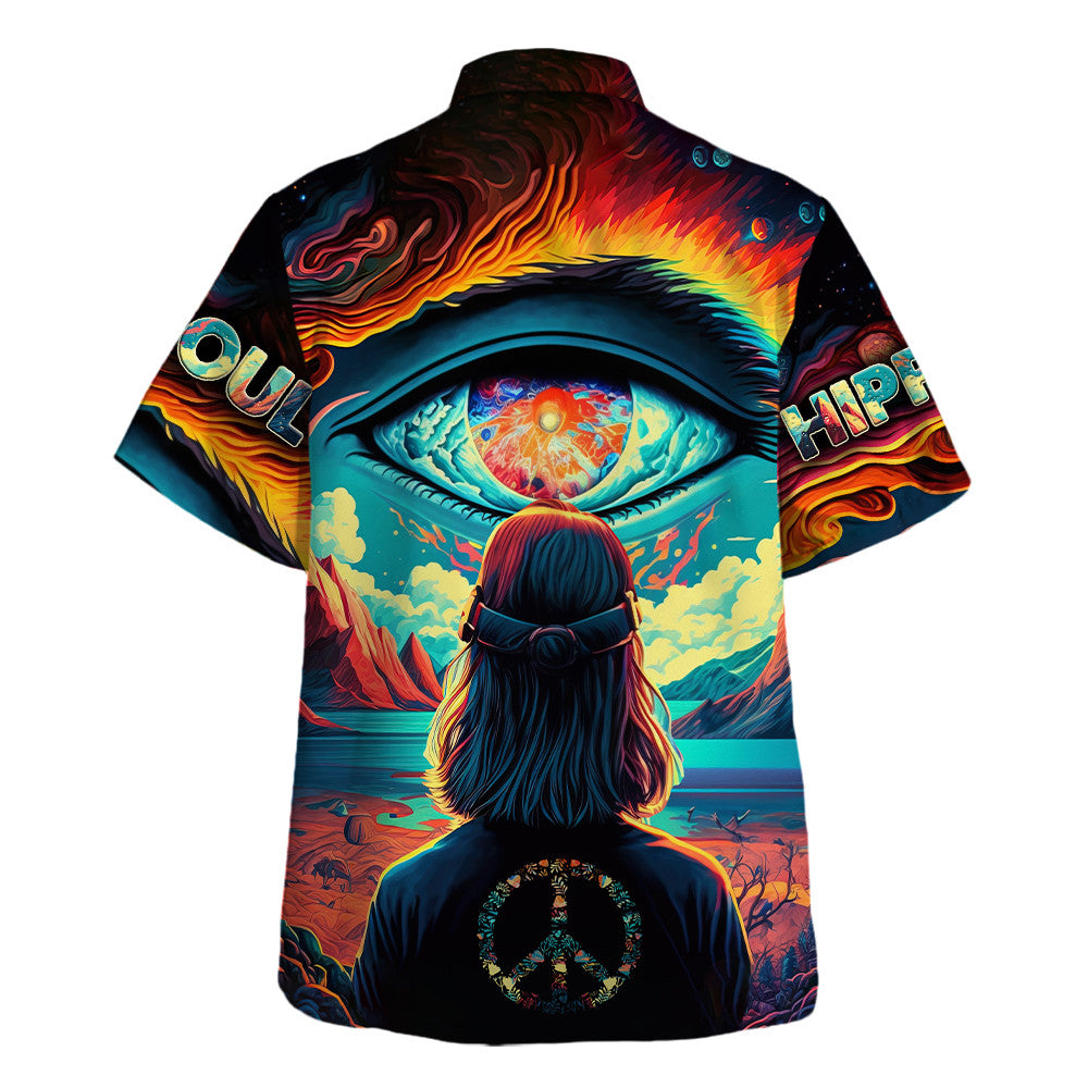 Hippie Hawaiian Shirt Groovy Festival Beach Gift TTHI104