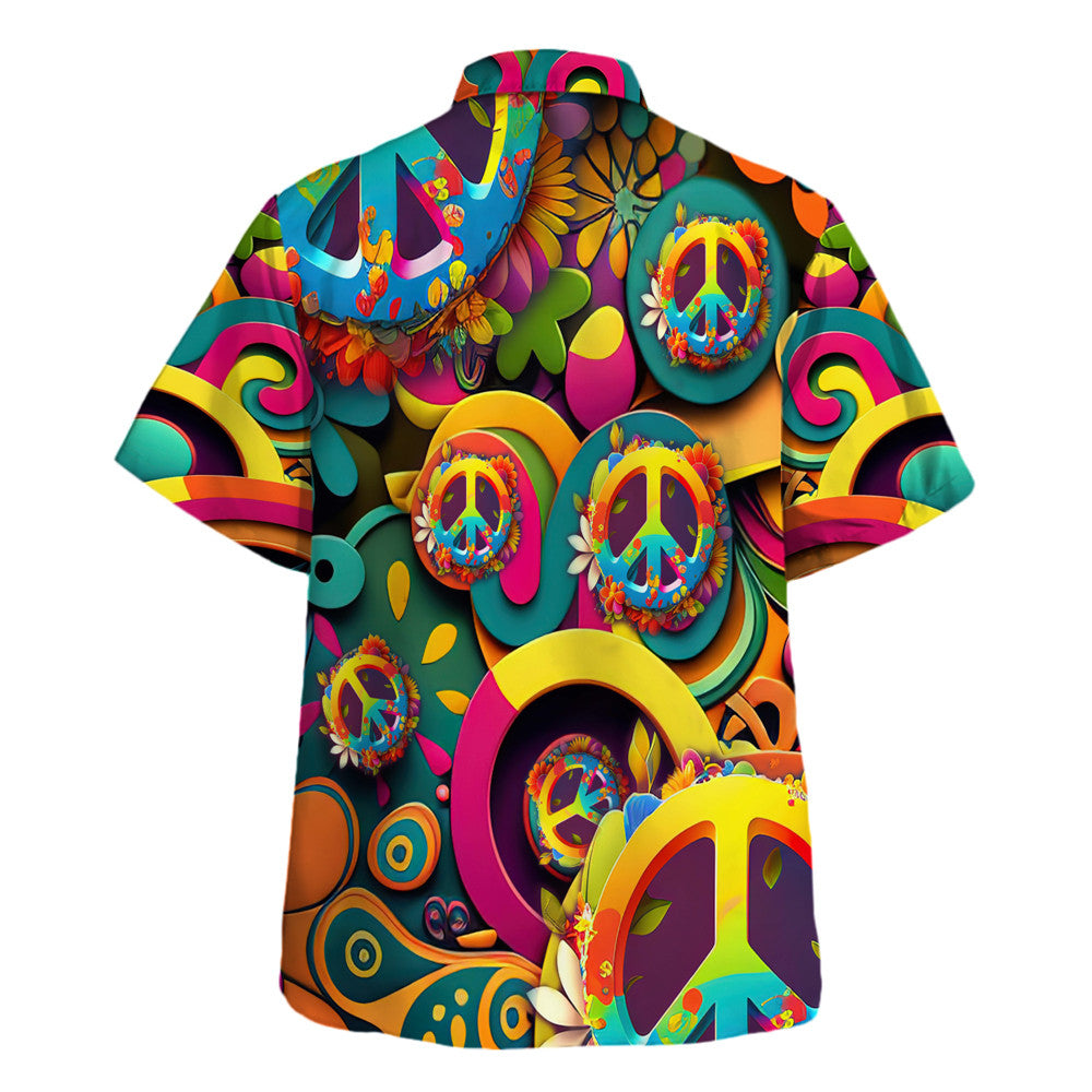 Hippie Hawaiian Shirt Psychedelic Summer Festival Gift TQTHI26