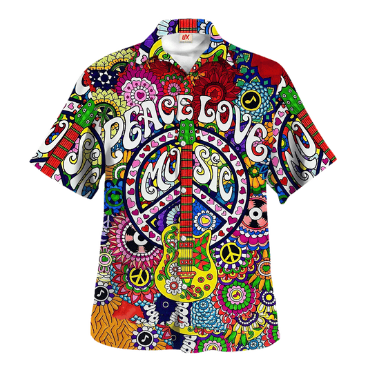 Hippie Hawaiian Shirt Groovy Summer Festival Gift LTGO203