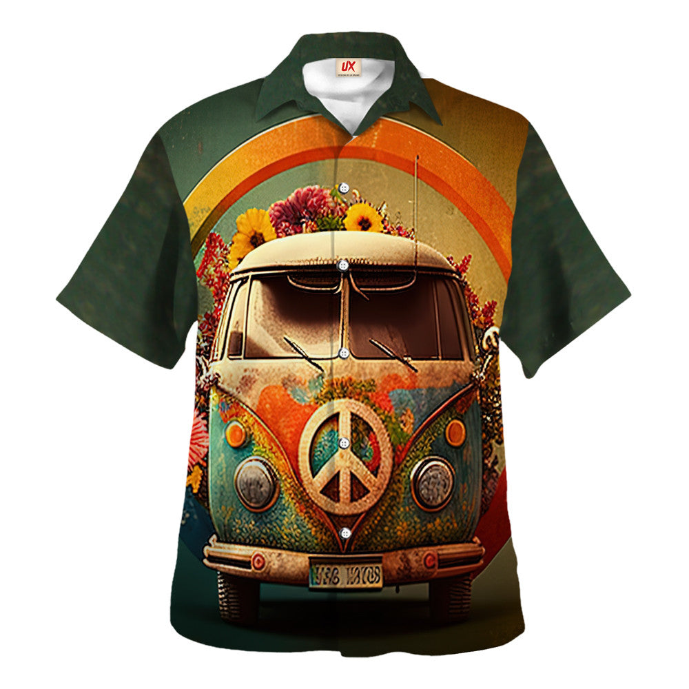 Hippie Hawaiian Shirt Psychedelic Beach Festival Gift TQTHI34