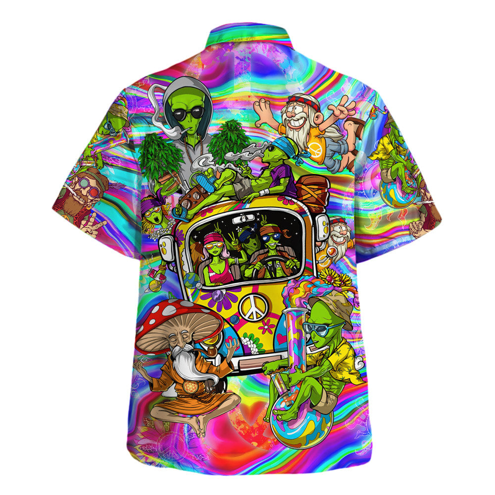 Hippie Hawaiian Shirt Groovy Retro Festival Gift HBLTHI28