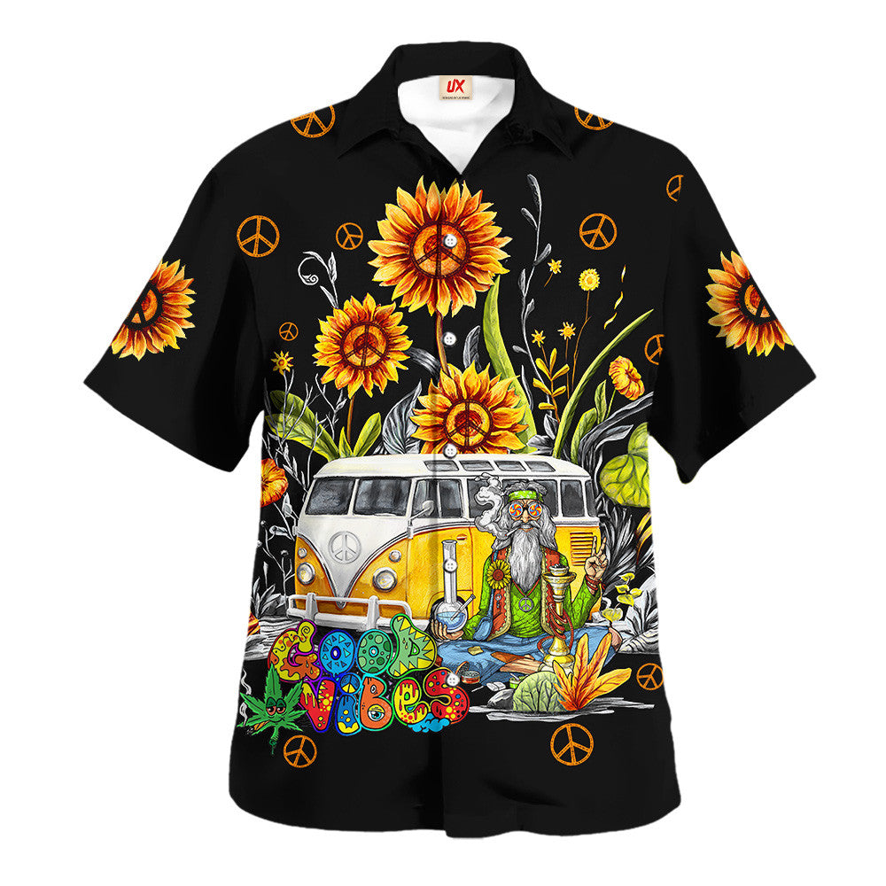 Hippie Hawaiian Shirt Groovy Retro Summer Festival Gift NVHI40