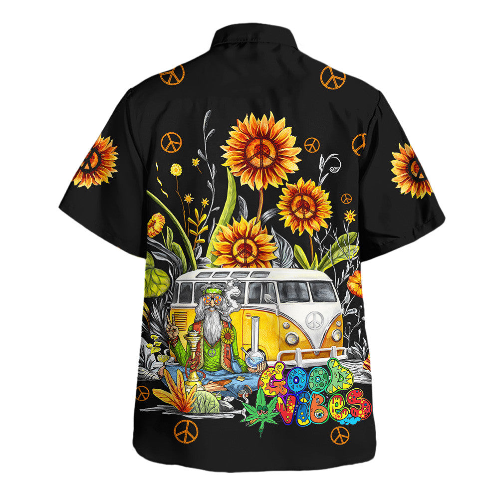 Hippie Hawaiian Shirt Groovy Retro Summer Festival Gift NVHI40