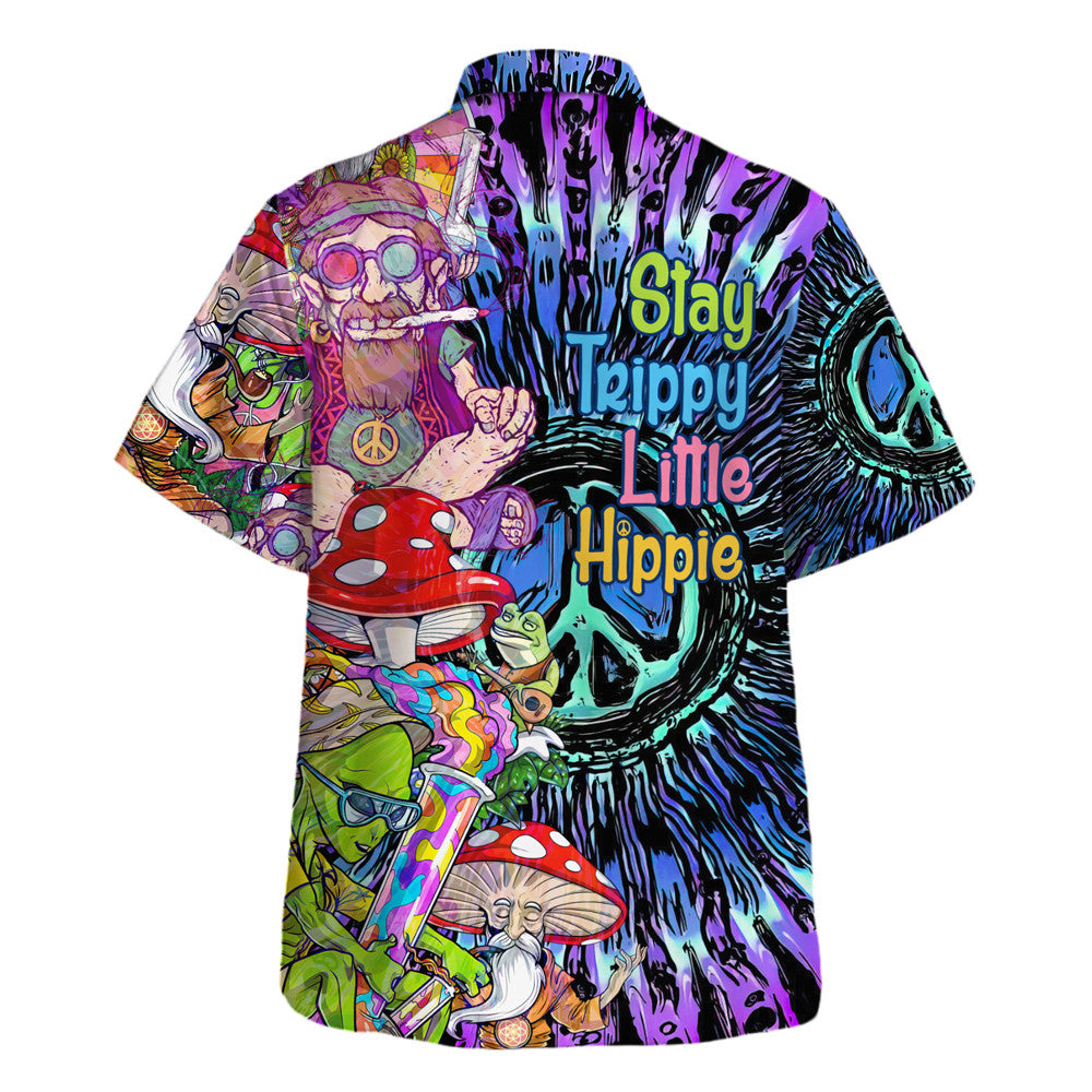 Hippie Hawaiian Shirt Groovy Summer Festival Gift HBLTHI40