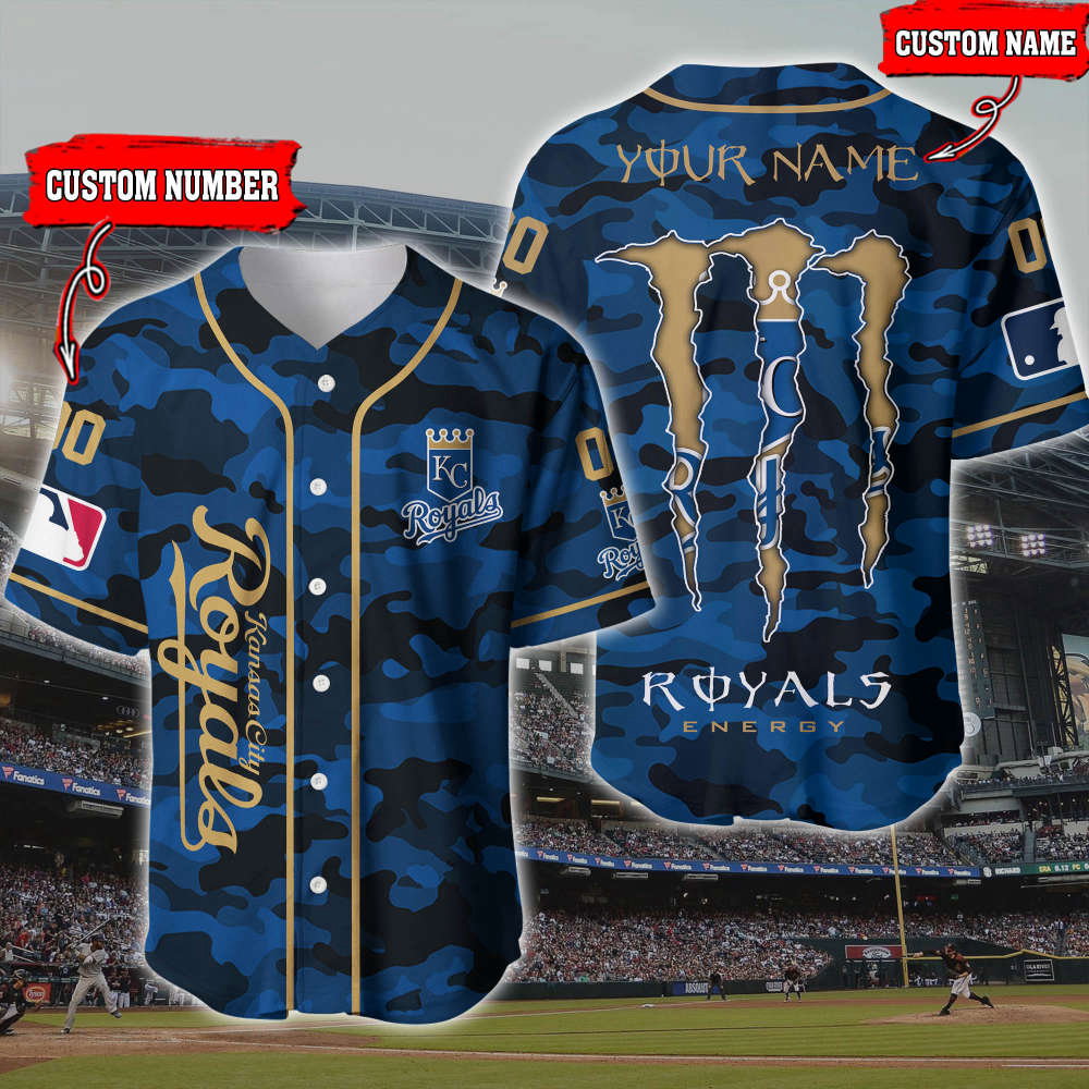 Custom Kansas City Royals 3D Printed Baseball Jersey – Personalized Team Apparel