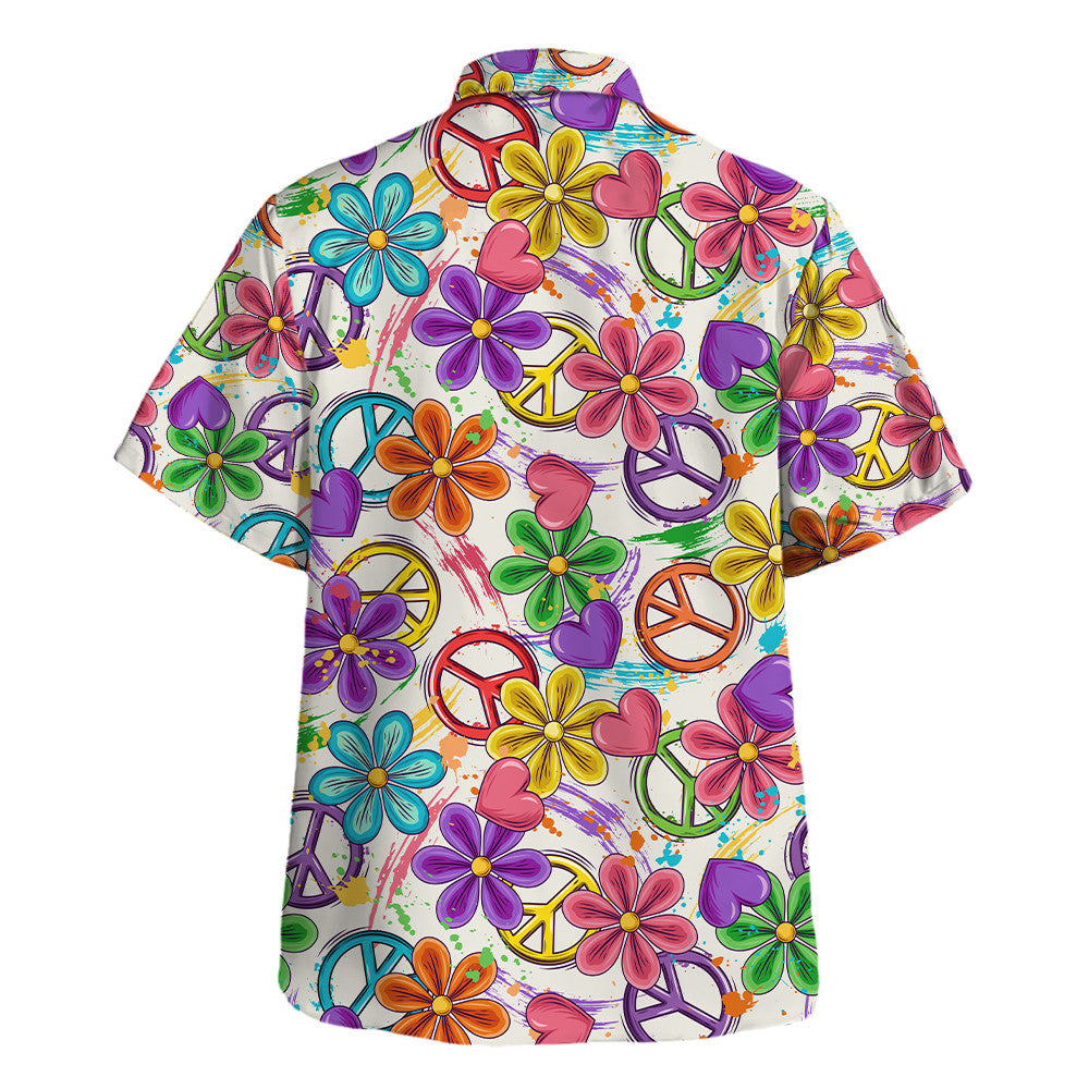 Hippie Hawaiian Shirt Groovy Retro Beach Festival Gift TTHI126