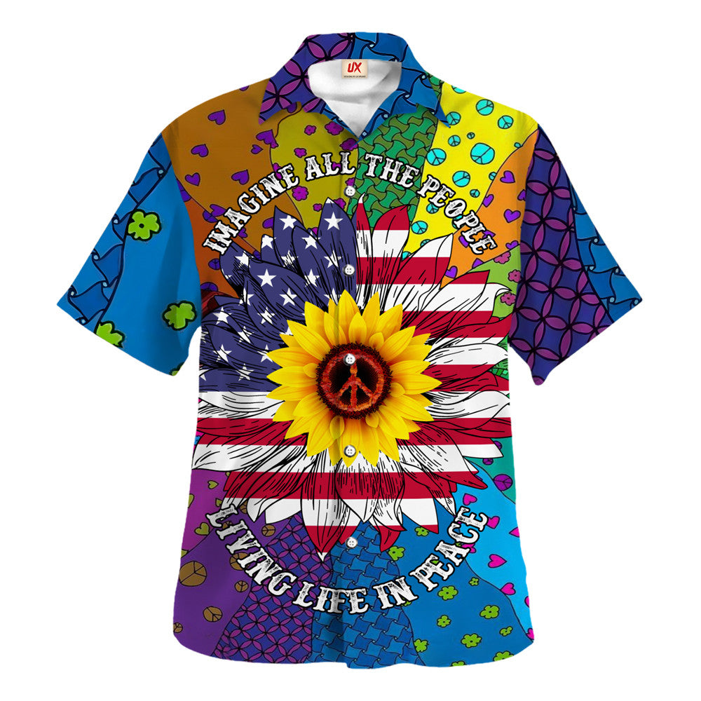 Hippie Hawaiian Shirt Retro Vacation Beach Gift LSNHI03