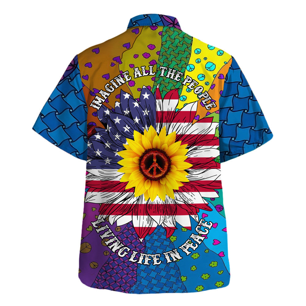 Hippie Hawaiian Shirt Retro Vacation Beach Gift LSNHI03