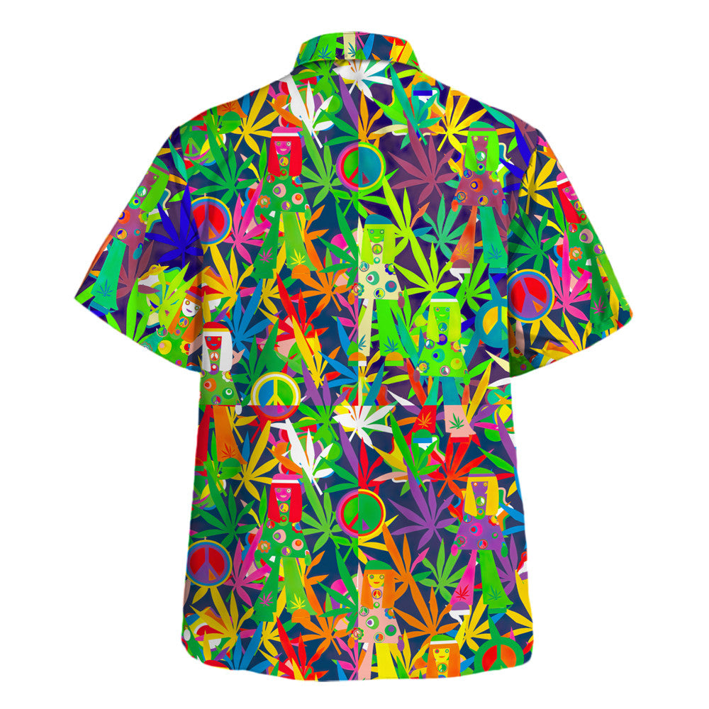 Hippie Hawaiian Shirt Groovy Festival Beach Gift HBLTHI46