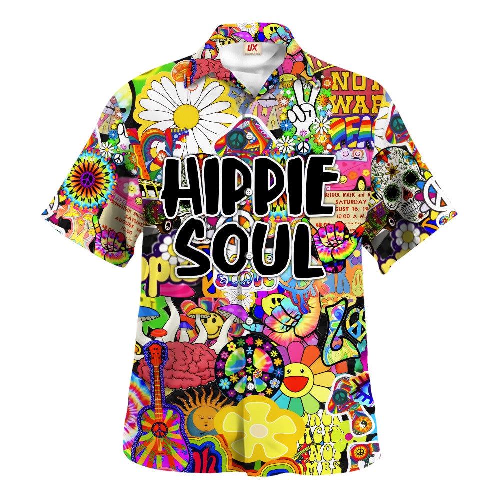 Hippie Hawaiian Shirt Vintage Festival Vacation Gift TTHI135