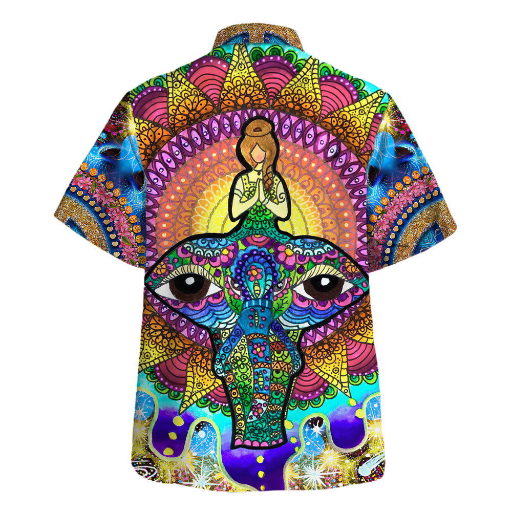 Hippie Hawaiian Shirt Groovy Summer Beach Gift HBLTHI57