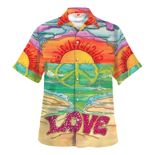 Hippie Hawaiian Shirt Psychedelic Beach Party Gift HBLTHI62