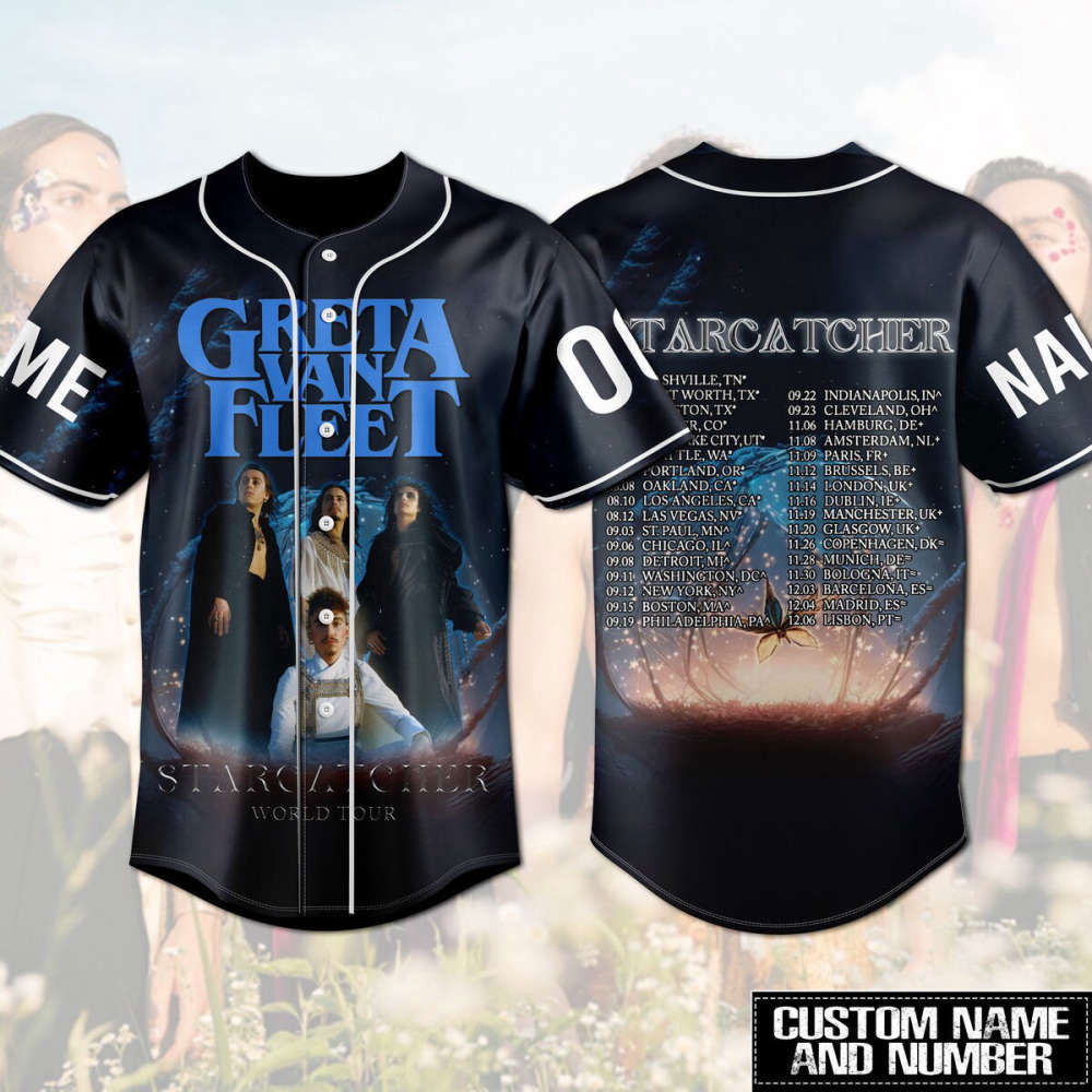 Custom Greeta Van Fleat Baseball Jersey - Starcatcher 2023 Tour Shirt Rock Band Merch & Gift For Fans - Aopprinter
