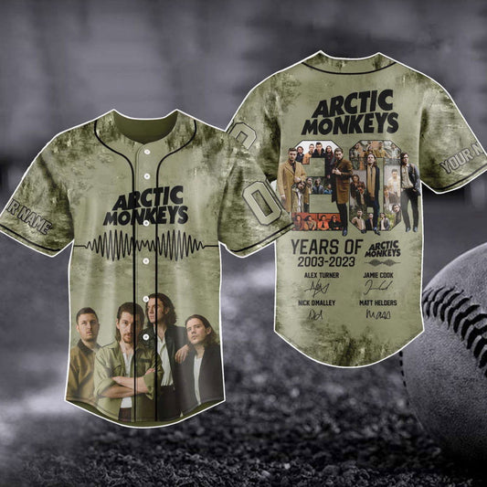 Arctic Monkeys 20 Yrs Anniversary Baseball Jersey - 2023 NA Tour Shirt Music Merch Gift - Aopprinter