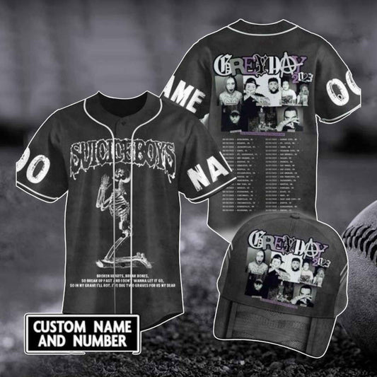 Sui cideboys 2023 Tour Baseball Jersey & Grey Day Shirt: Rap Hip Hop Merch Concert Tee & Gift - Aopprinter